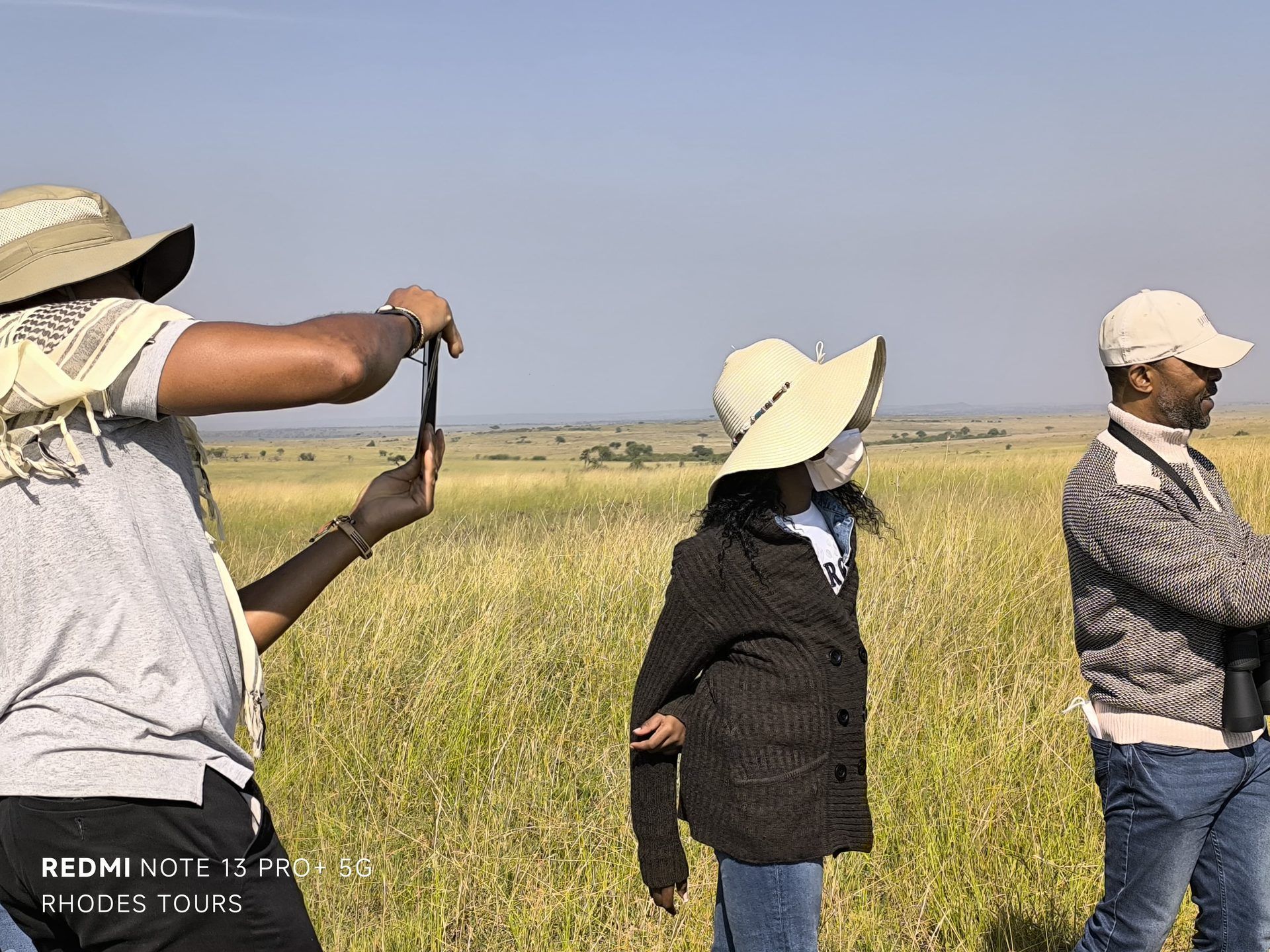 Guests looking across vast open plains