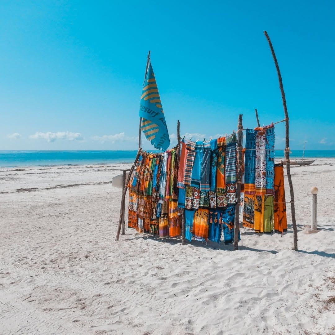 Diani Beach on Kenya's coast with turquoise waters